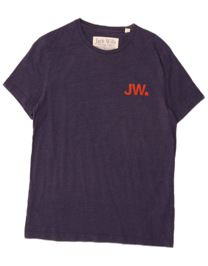 Мужская футболка с рисунком Jack Wills, маленький темно-синий хлопок