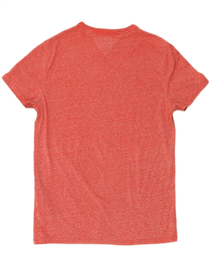 TOMMY HILFIGER Mens T-Shirt Top Small Red Polyester Vintage Tommy Hilfiger and Second-Hand Tommy Hilfiger from Messina Hembry 