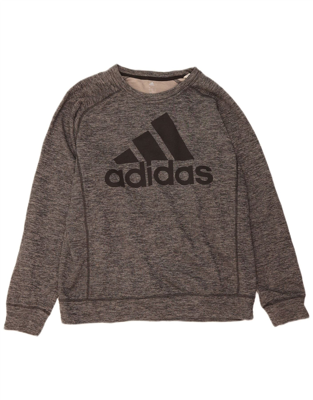 ADIDAS Mens Climawarm Graphic Sweatshirt Jumper Large Grey Flecked