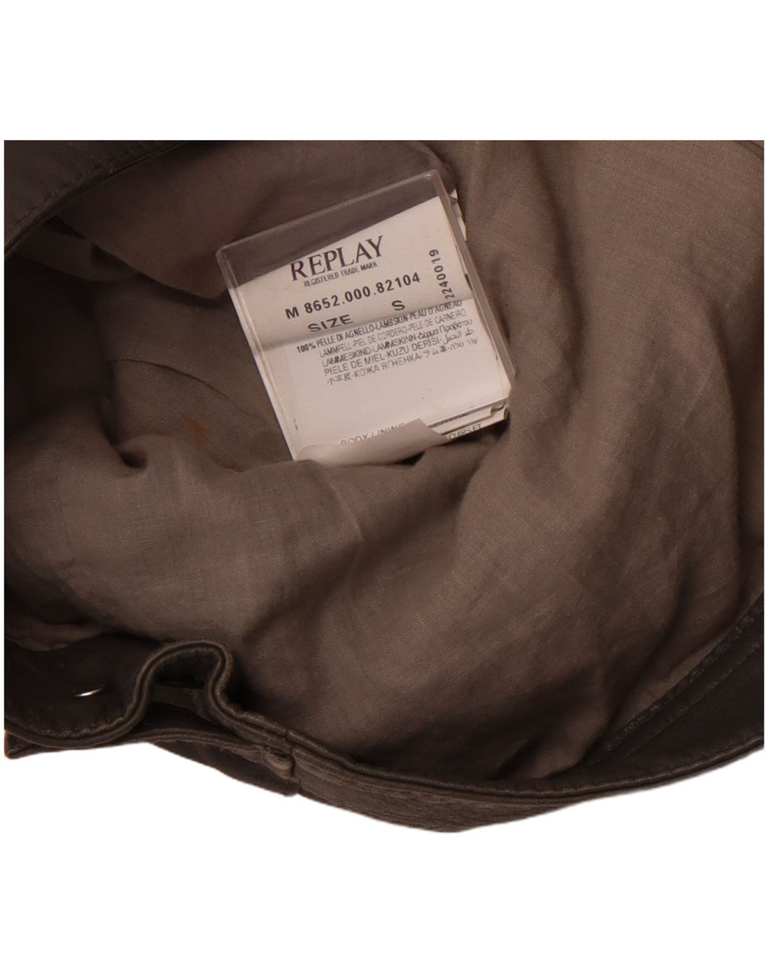 Женская кожаная куртка REPLAY UK 10, маленькая серая кожаная