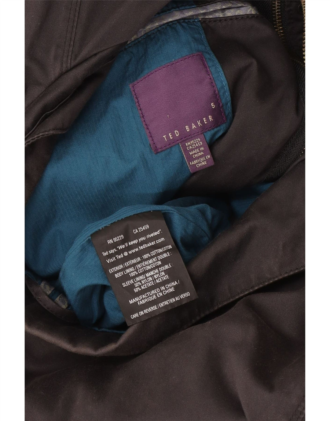 Мужская куртка Ted Baker, размер 5 XL, серый хлопок