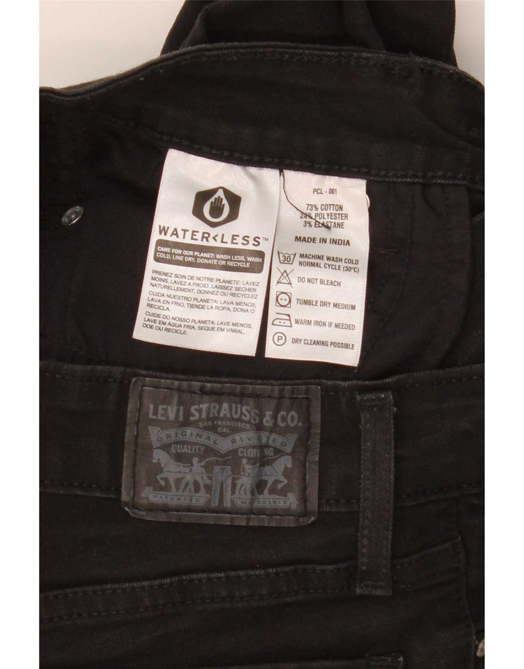 Женские джинсы Levi's 715 Bootcut W25 L27, черный хлопок