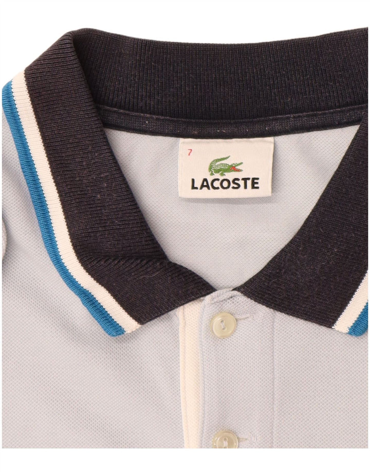 Мужская рубашка-поло Lacoste, размер 7, 2XL, синяя, хлопок