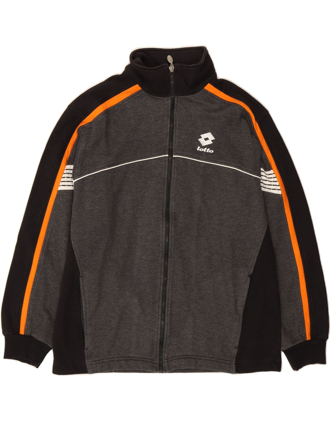 LOTTO Mens Tracksuit Top Jacket Medium Grey Colourblock Vintage Lotto and Second-Hand Lotto from Messina Hembry 