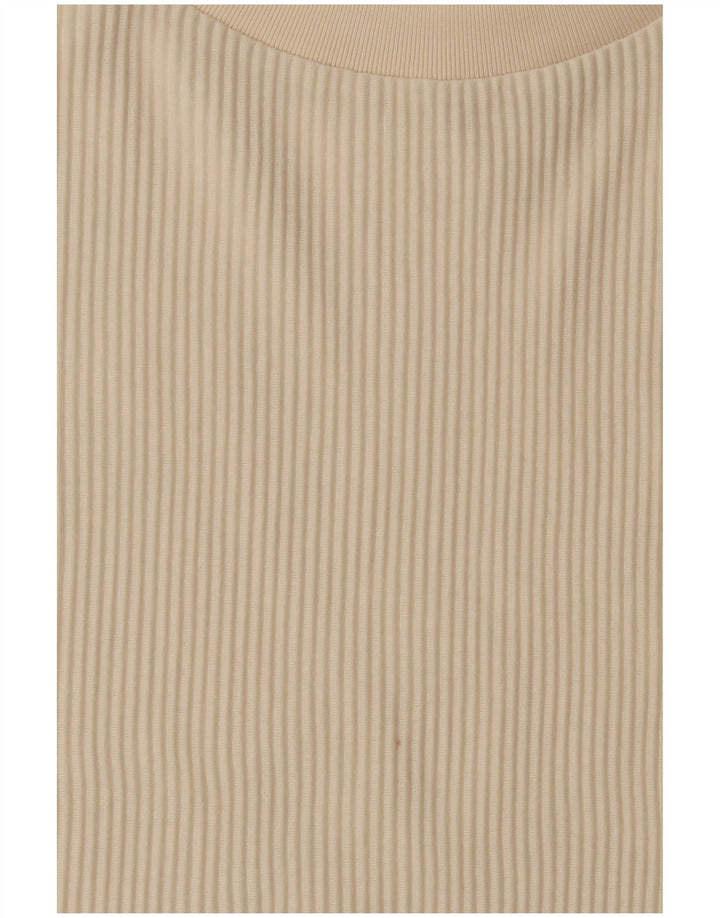 Женский жилет оверсайз Adidas Top UK 8, маленький, бежевый, полиэстер