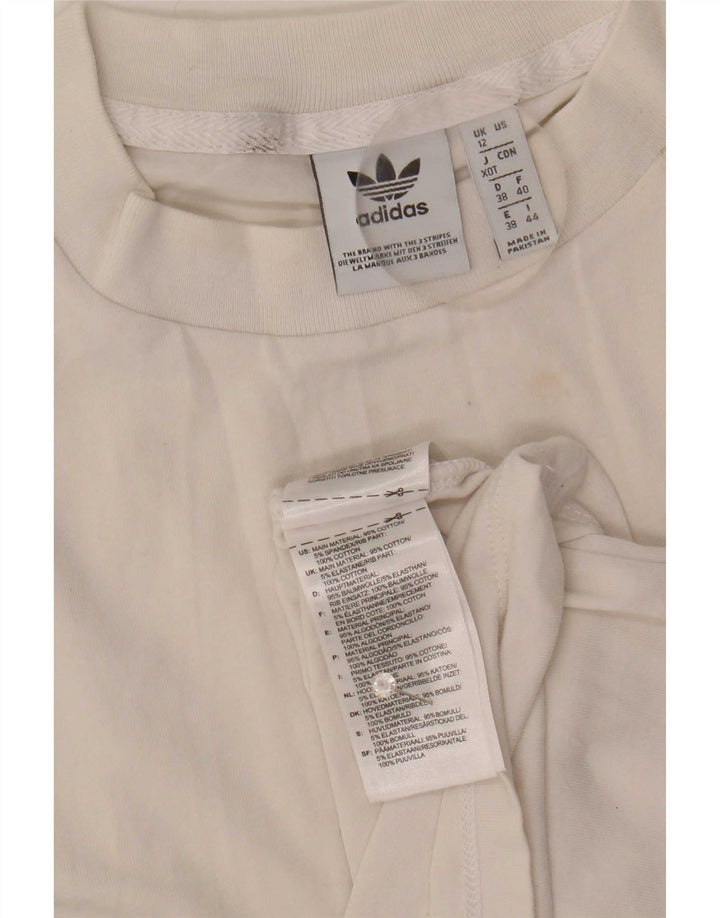 Женский жилет Adidas с графическим рисунком UK 12, средний белый хлопок
