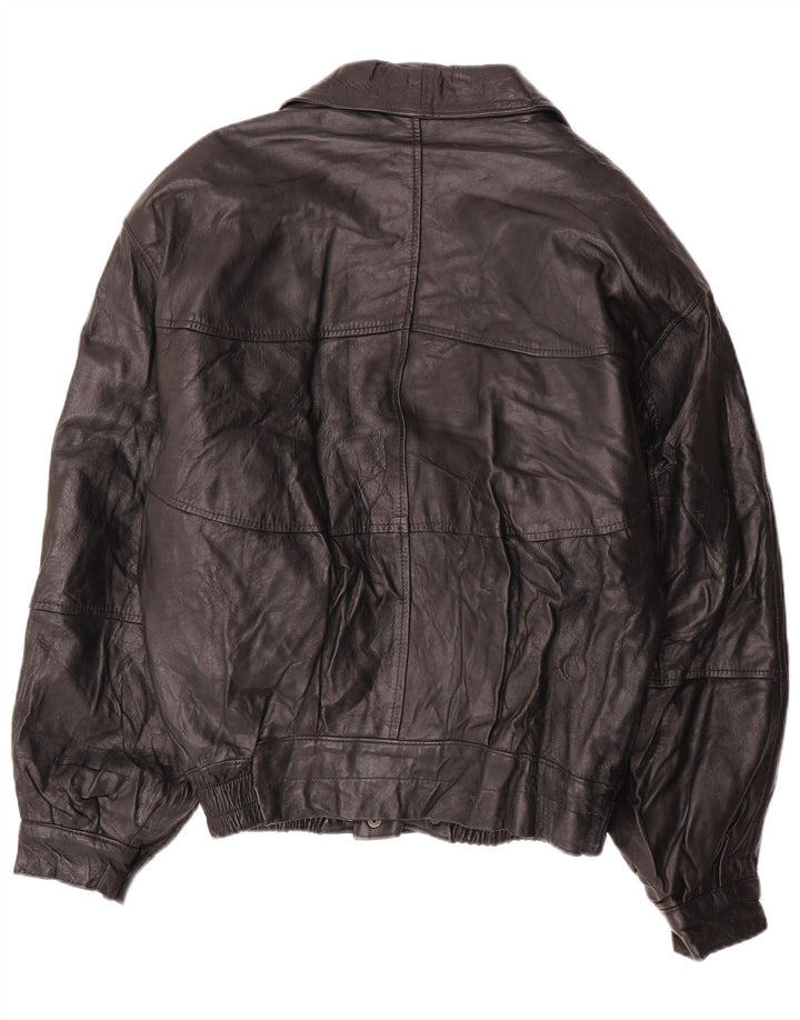 LAVORAZIONE ARTIGIANA Мужская кожаная куртка IT 52 XL Черная кожа