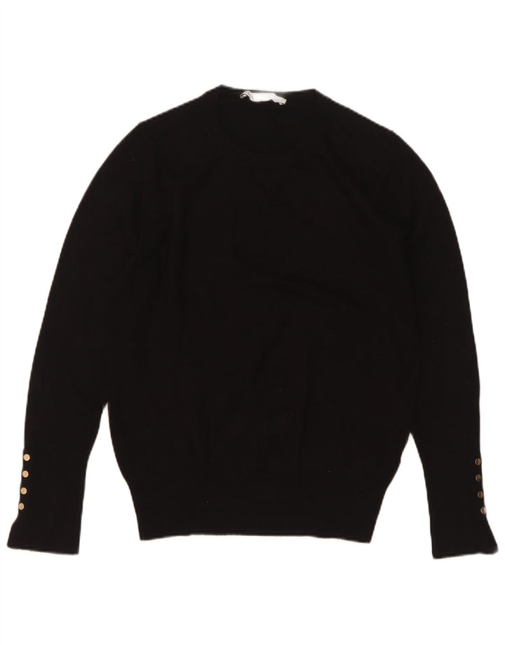 Женский джемпер с круглым вырезом Zara UK 12, средний черный