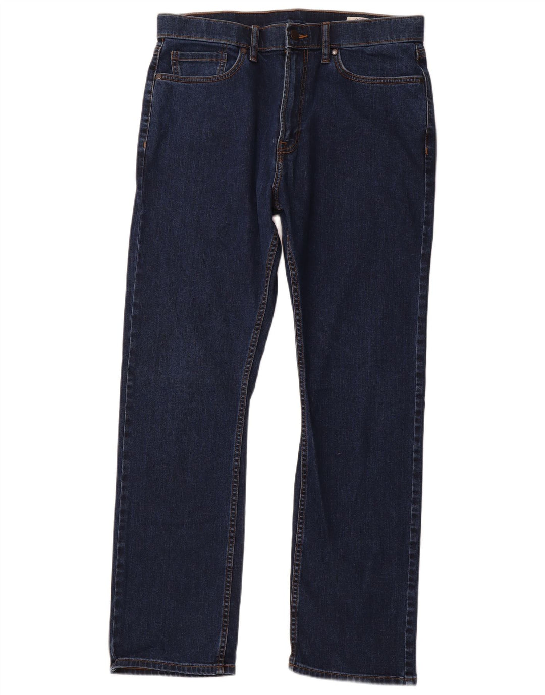 Мужские прямые джинсы MARKS & SPENCER W34 L31 темно-синего цвета, хлопок