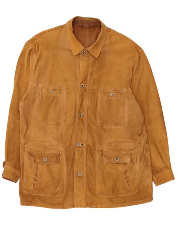 ASGARD Мужское замшевое пальто UK 42 XL Коричневое