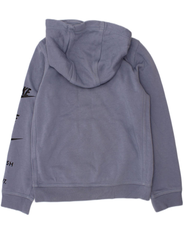 Джемпер с капюшоном Nike для мальчиков с рисунком Swoosh, 8–9 лет, маленький синий, хлопок