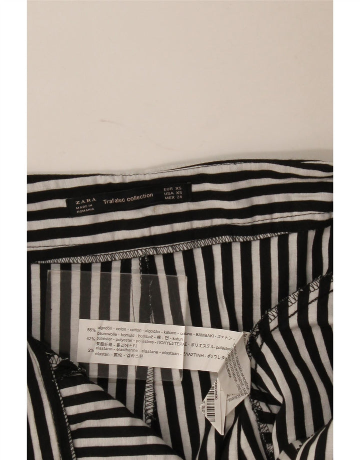 Женская юбка Zara UK 4 XS, хлопок в черную полоску