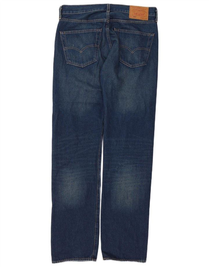 Мужские прямые джинсы Levi's 501 W32 L34 синие, хлопок