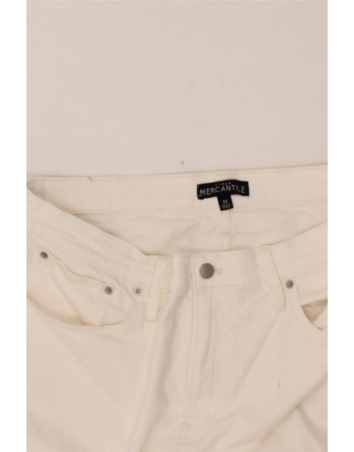 J. CREW Womens Mercantile Denim Shorts W33 Large White Cotton Vintage J. Crew and Second-Hand J. Crew from Messina Hembry 