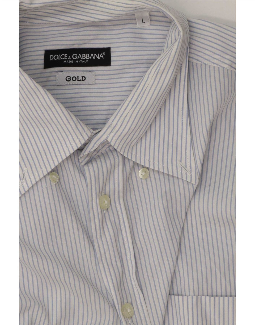 Мужская рубашка Dolce & Gabbana, большая синяя хлопковая полоска