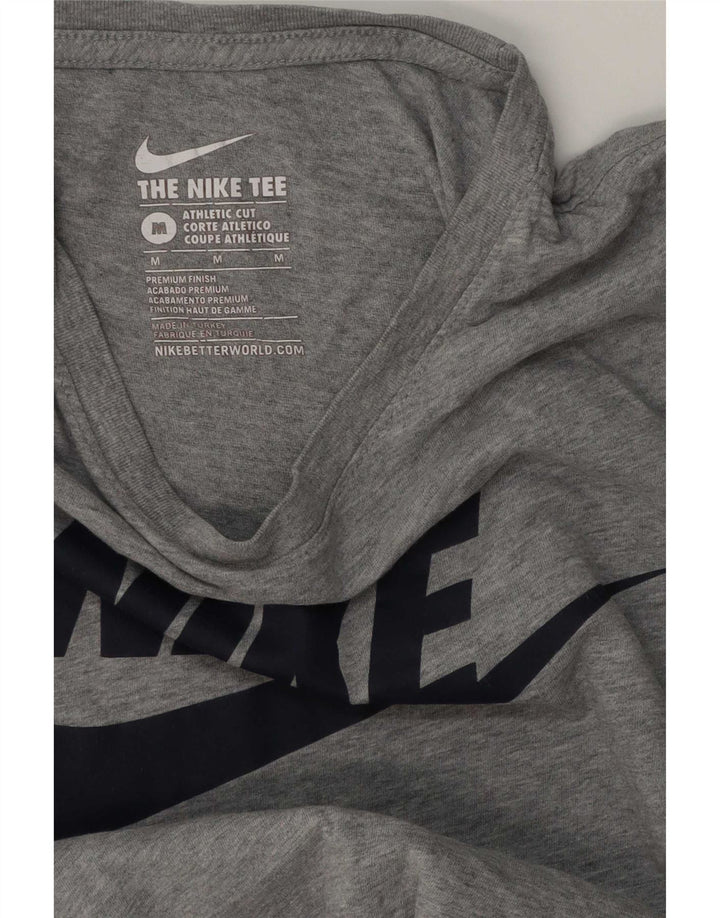 Мужская футболка с рисунком Nike Athletic Cut, средний серый, в крапинку
