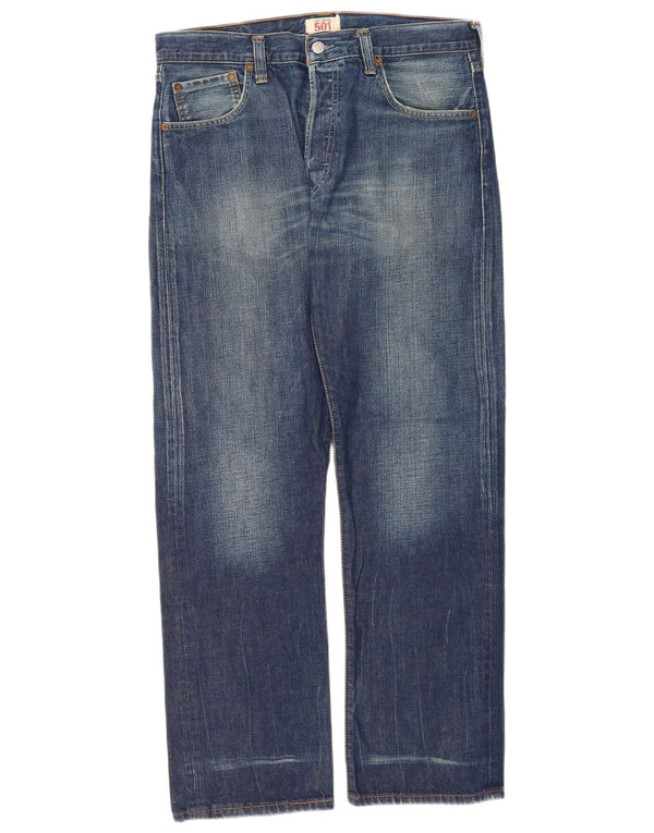 Мужские прямые джинсы Levi's 501 W34 L32 синие, хлопок