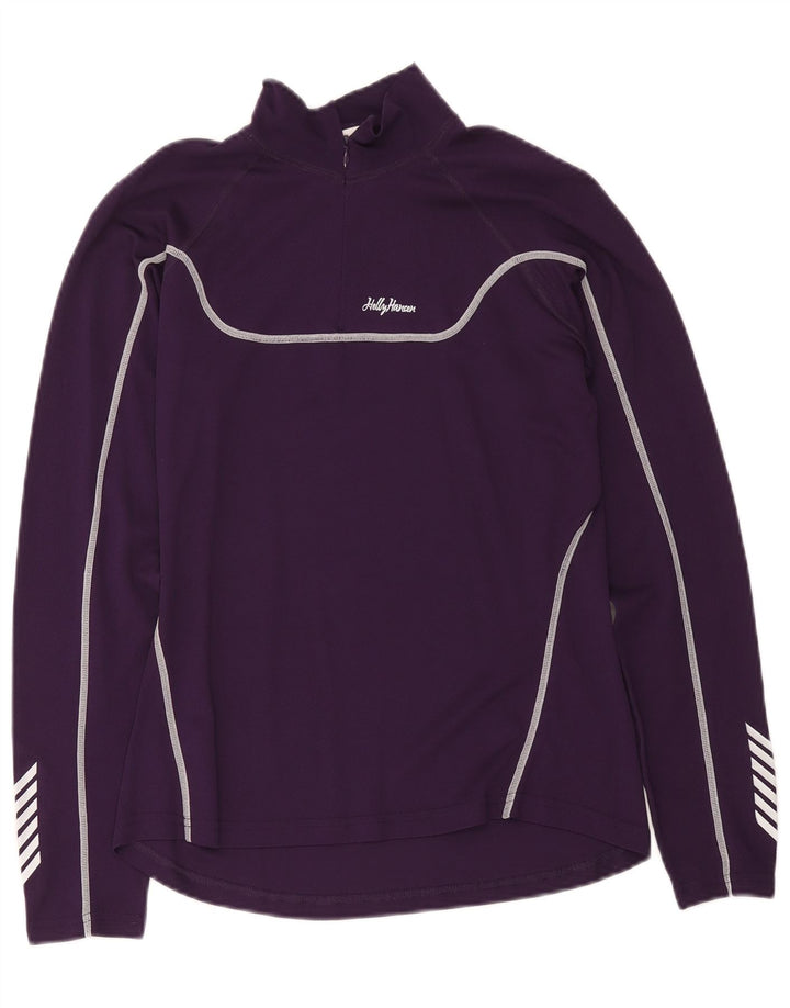 Женский пуловер с воротником на молнии Helly Hansen, спортивный костюм, Великобритания 18 XL, фиолетовый