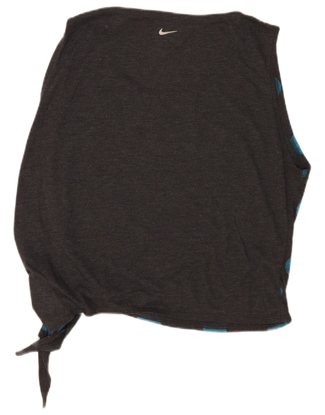 Женский топ с графическим принтом Nike Dri Fit UK 14, средний серый полиэстер в горошек
