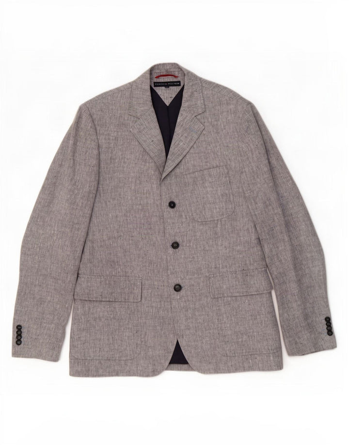 Tommy Hilfiger Мужской пиджак с 3 пуговицами IT 52 XL Серый в крапинку