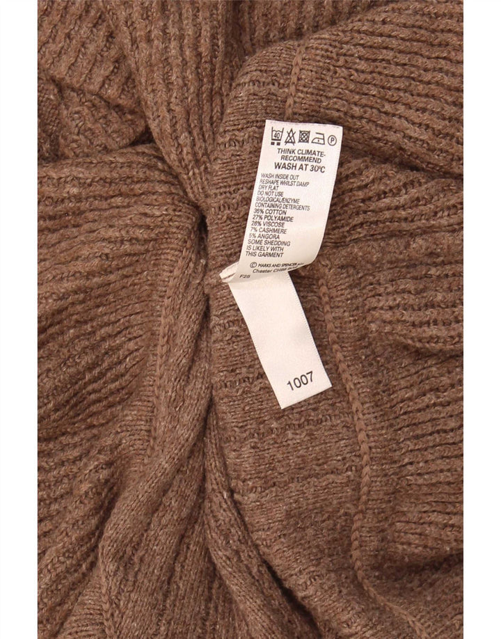 Женский кардиган Marks & Spencer UK 12, хлопковый средний коричневый цвет
