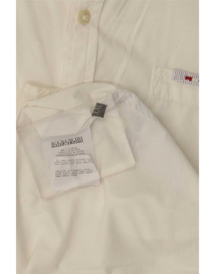 Мужская рубашка Napapijri 2XL, белый хлопок