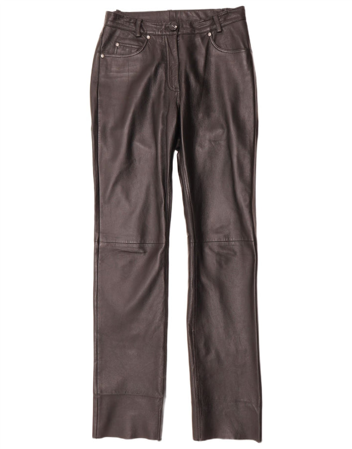 Брюки женские прямые кожаные H.I.S EU 38 Medium W28 L34 черные