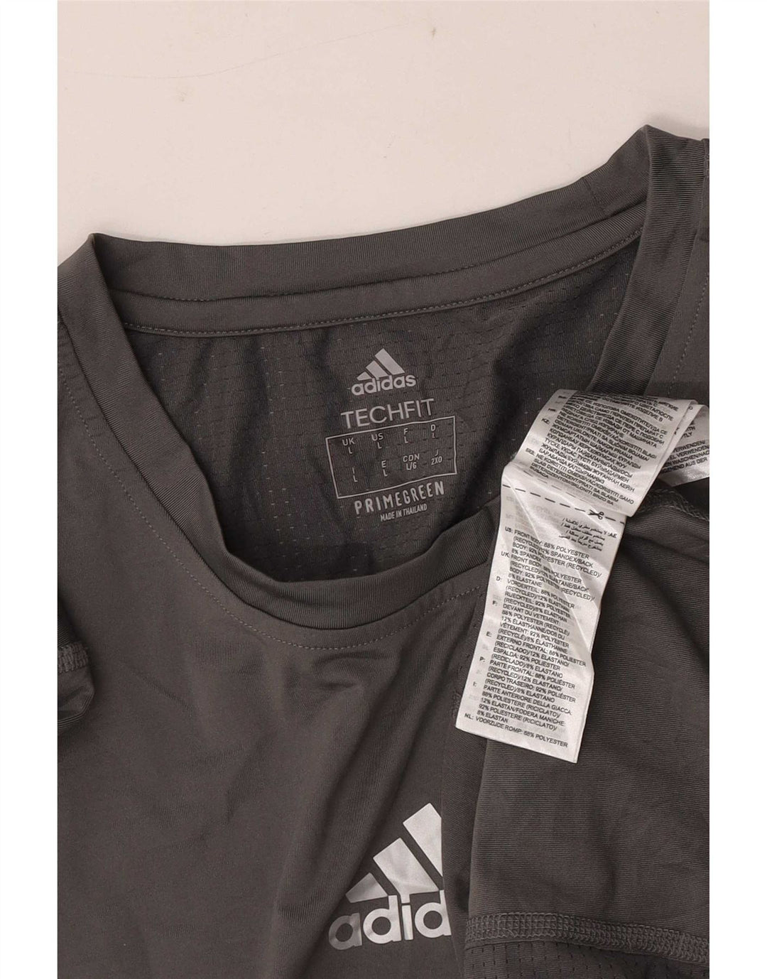 Мужская футболка Adidas Top Large Grey из полиэстера