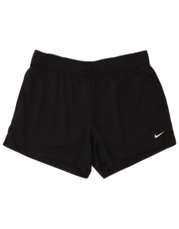 Nike Womens Dri Fit Sport Shorts UK 14 Large Black Polyester