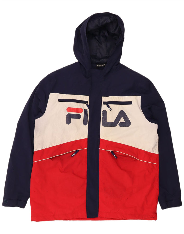 Мужская ветровка FILA с графическим рисунком UK 44 2XL разноцветная с цветными блоками