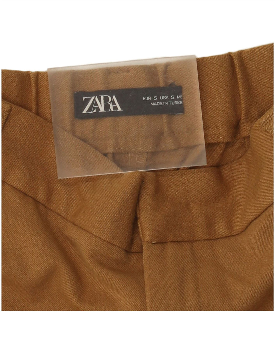 Женские укороченные брюки Zara, маленькие W26 L24, коричневые