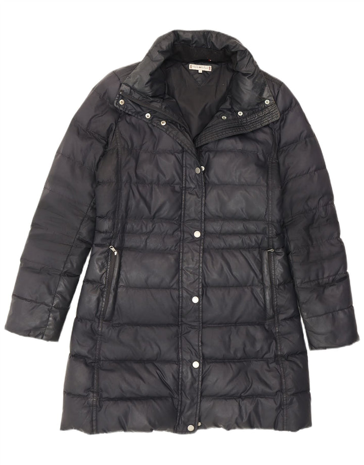 Женское стеганое пальто Tommy Hilfiger UK 10, маленький серый полиэстер