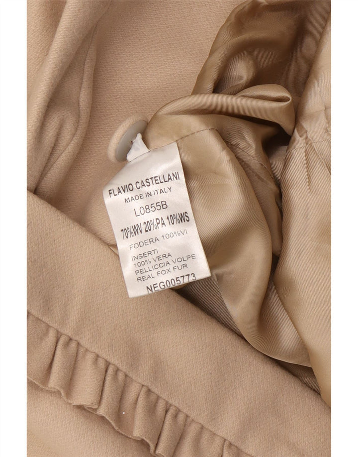 Flavio Castellani Женское пальто IT 44 Medium Beige Wool