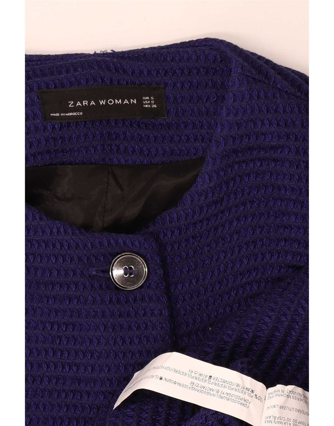 Женское пальто Zara UK 10, маленькое темно-синее