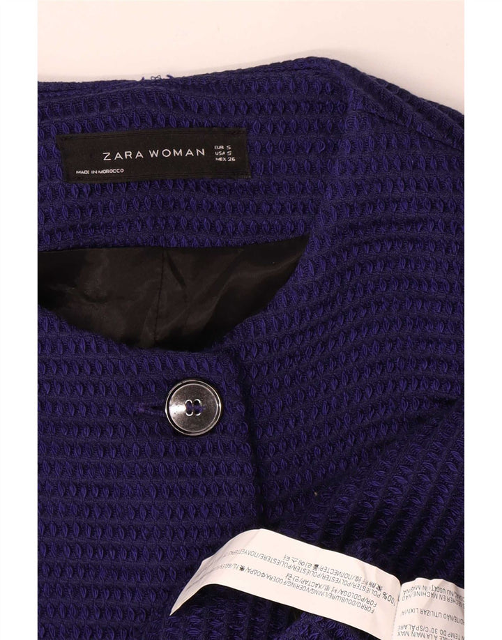 Женское пальто Zara UK 10, маленькое темно-синее