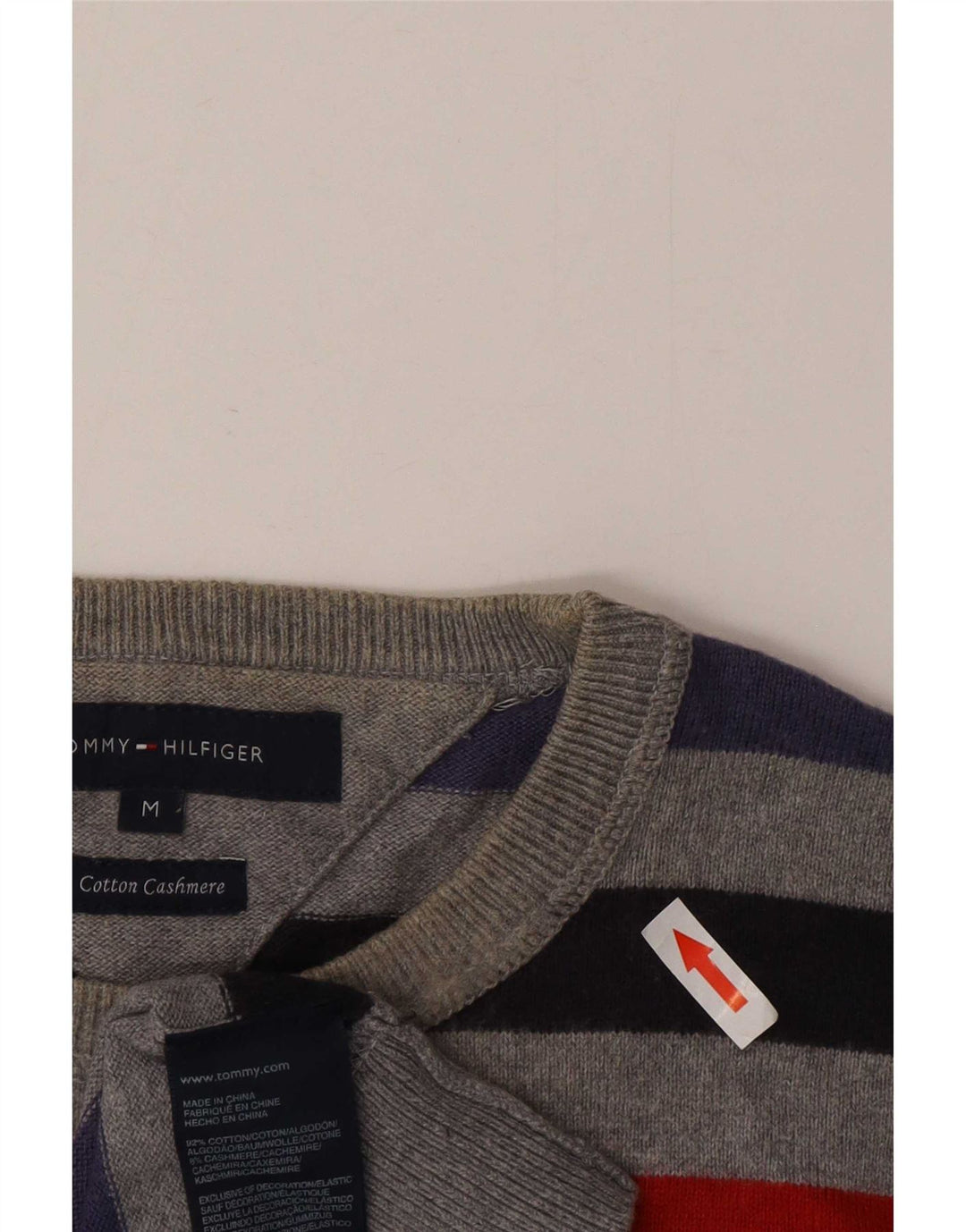 Мужской джемпер с круглым вырезом Tommy Hilfiger, средний разноцветный в полоску