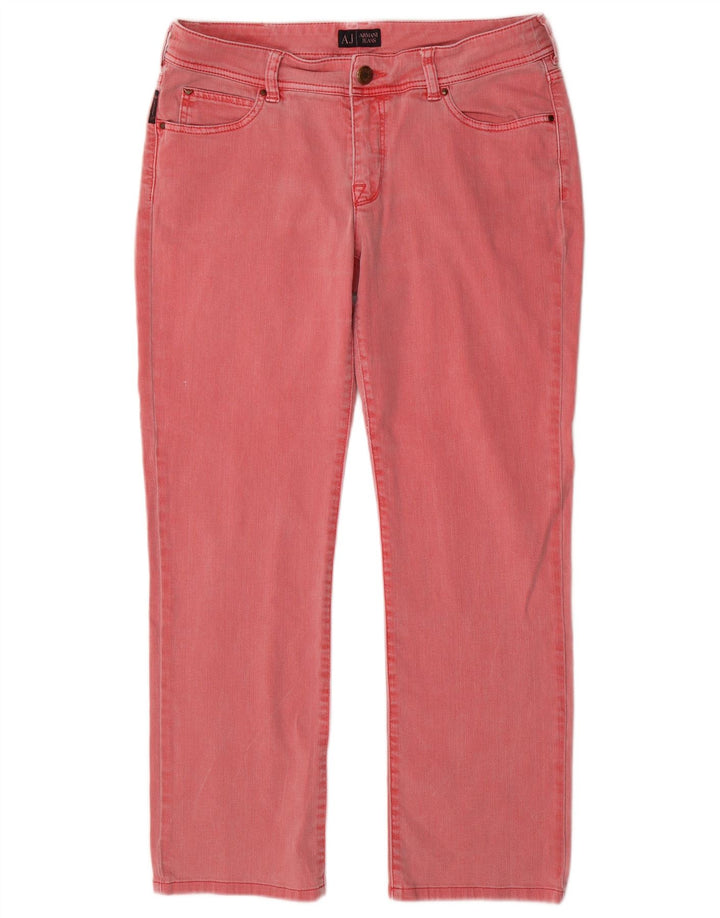 Женские прямые джинсы Armani W31 L28, розовый хлопок
