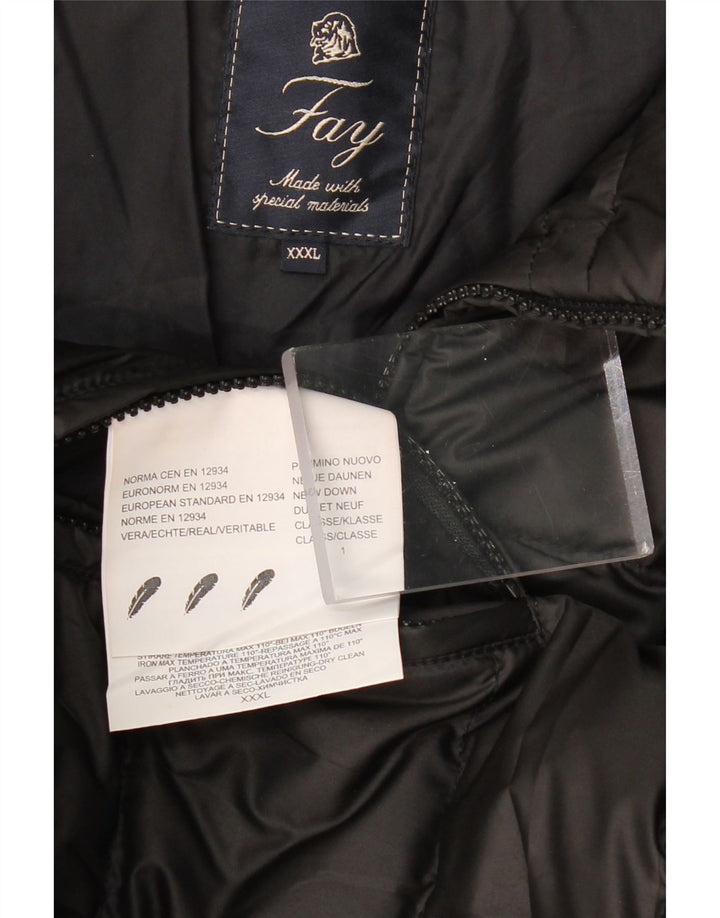 Мужская стеганая куртка FAY UK 46 3XL, черный полиэстер