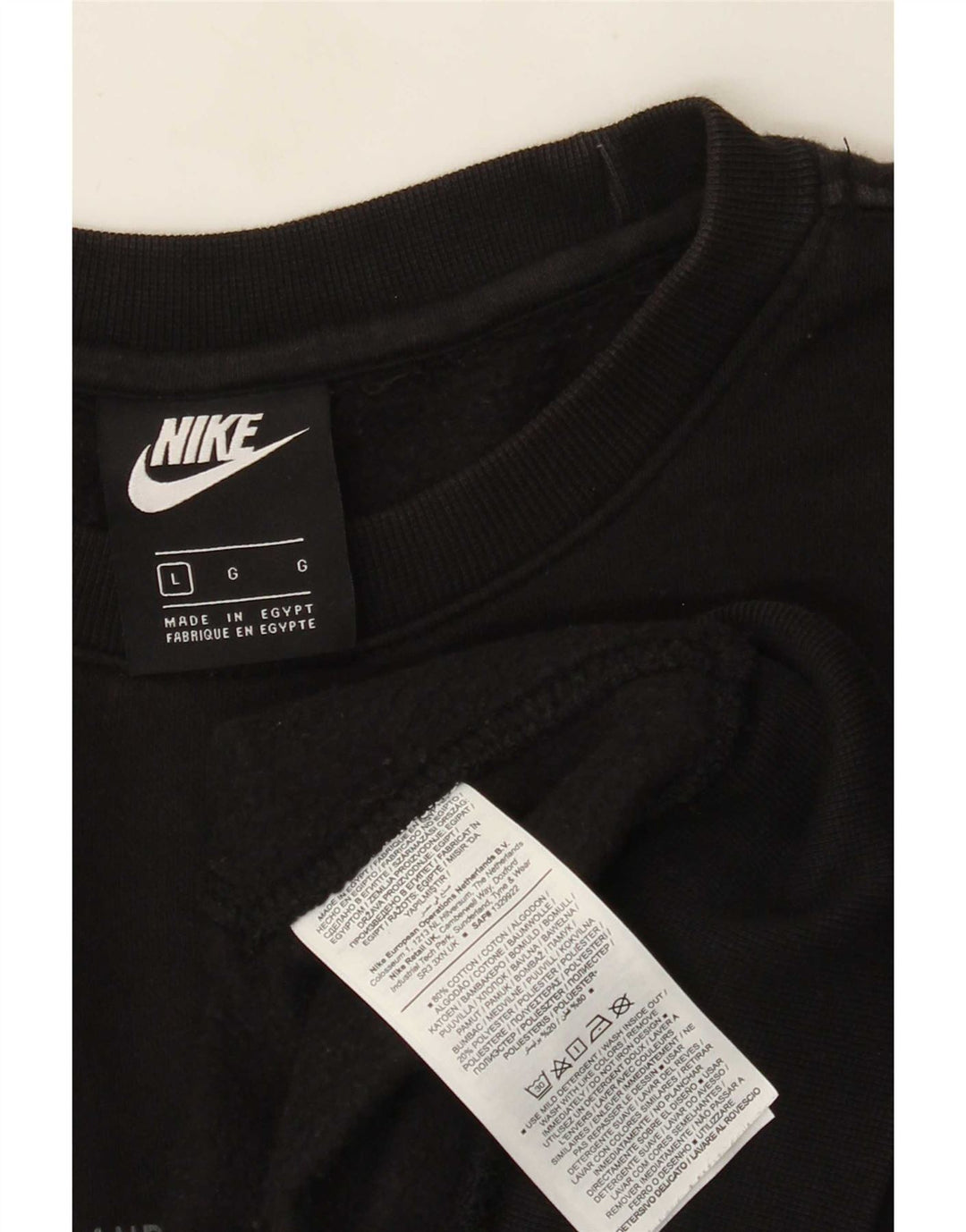 Мужской свитшот Nike стандартного кроя с графикой, большой черный хлопковый джемпер