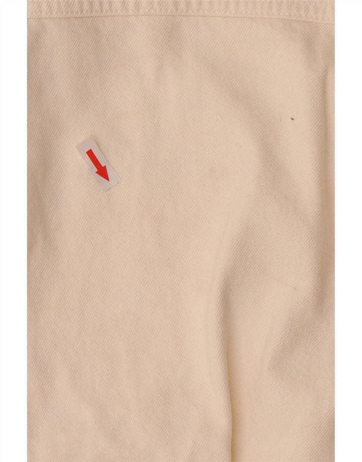 Женская джинсовая куртка оверсайз ZARA UK 10, маленькая, белый хлопок