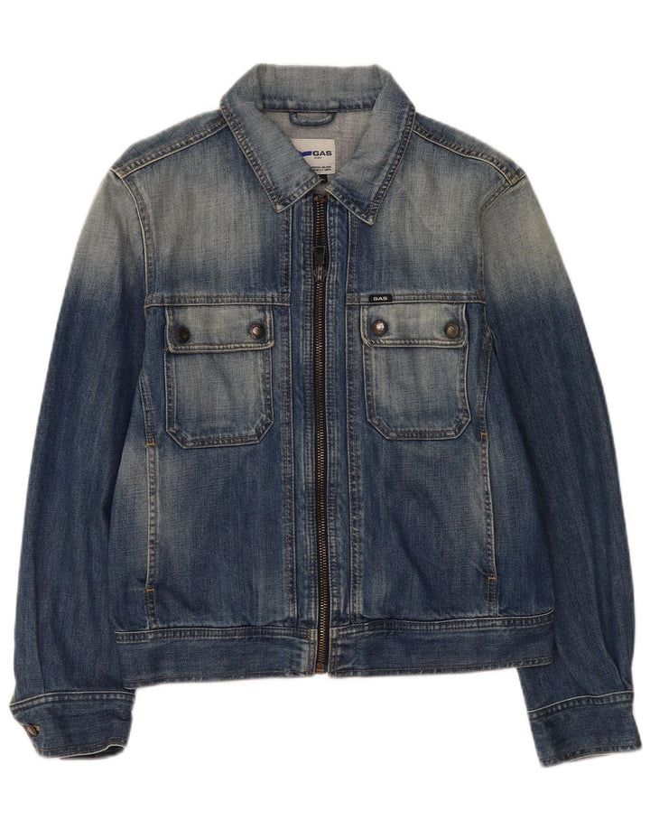 Мужская джинсовая куртка Gas UK 38 средний синий