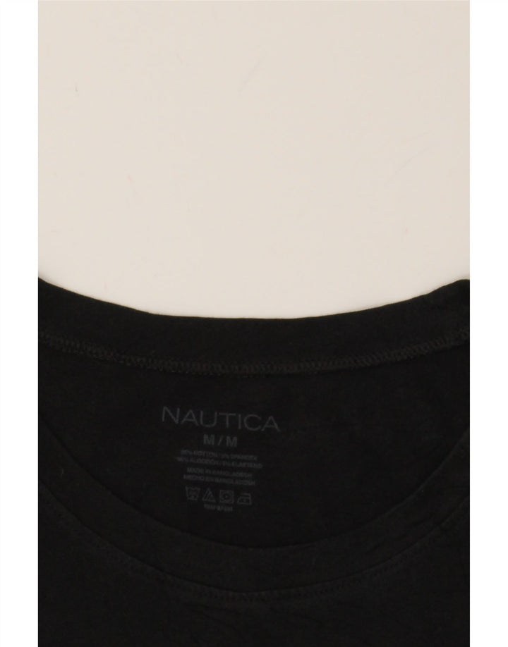 NAUTICA Womens T-Shirt Top UK 12 Medium Black Cotton Vintage Nautica and Second-Hand Nautica from Messina Hembry 