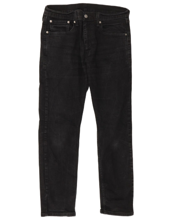 Мужские зауженные джинсы Levi's 502 W32 L30, черный хлопок