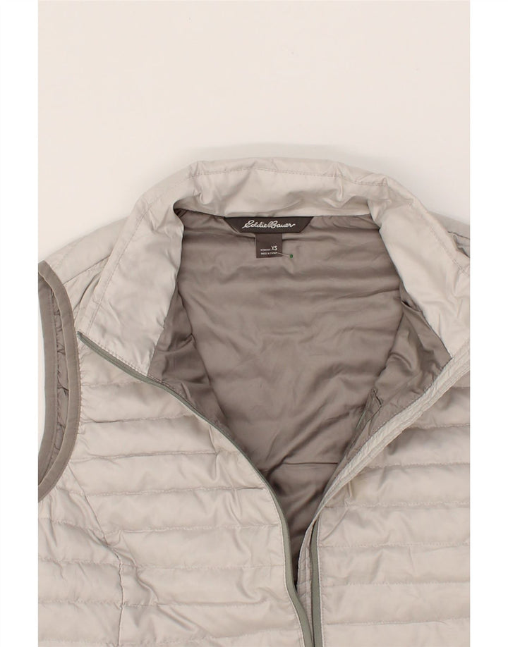 EDDIE BAUER Womens 700 Padded Gilet UK 6 XS Grey Polyester Vintage Eddie Bauer and Second-Hand Eddie Bauer from Messina Hembry 