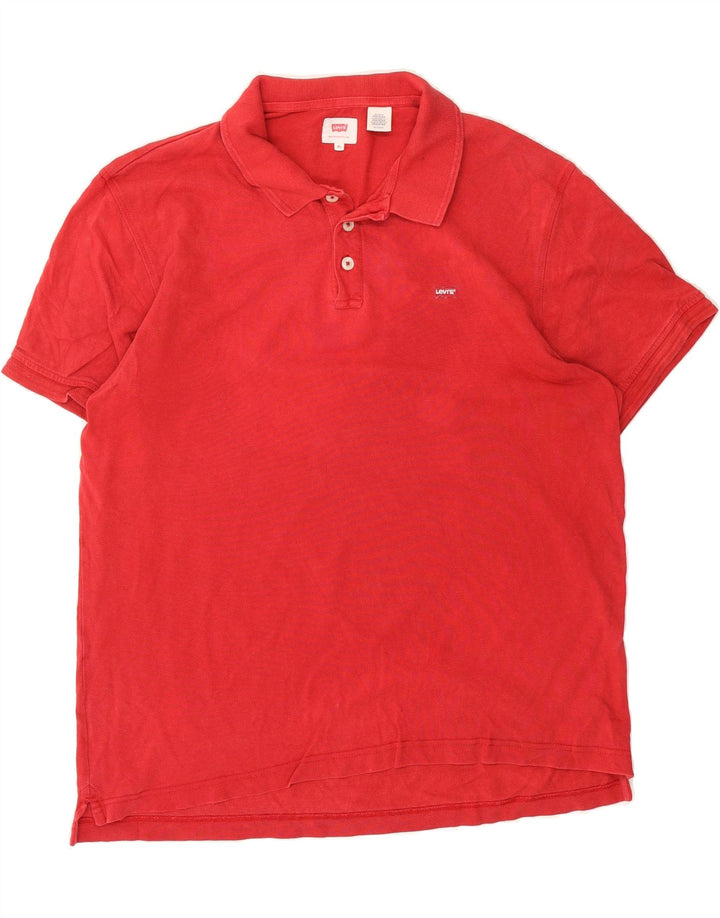 LEVI'S Mens Polo Shirt XL Red Cotton Vintage Levi's and Second-Hand Levi's from Messina Hembry 