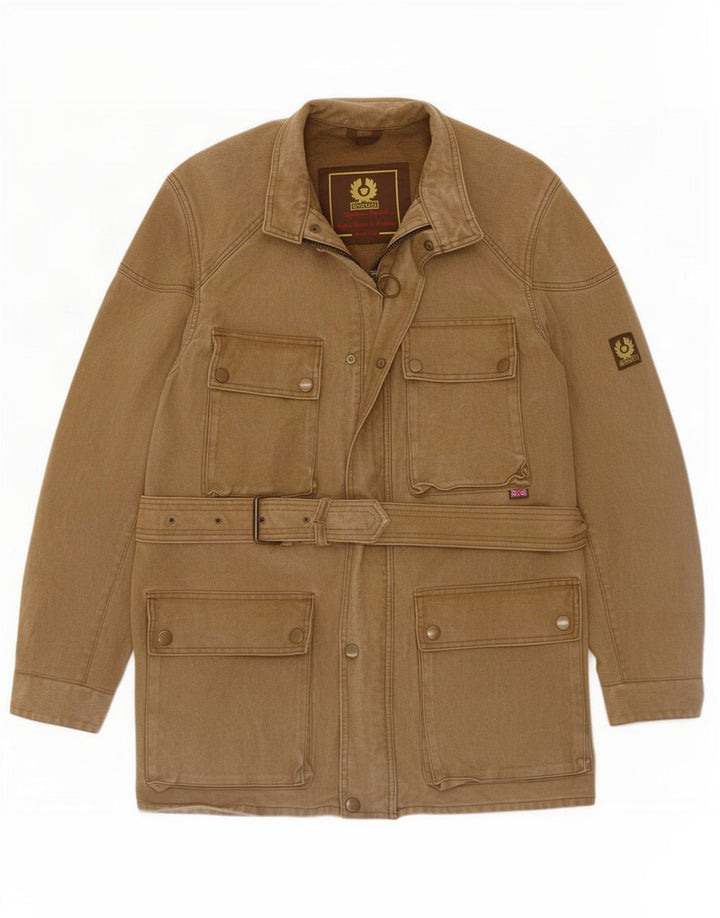 Мужская куртка Belstaff UK 38, хлопковый средний коричневый цвет