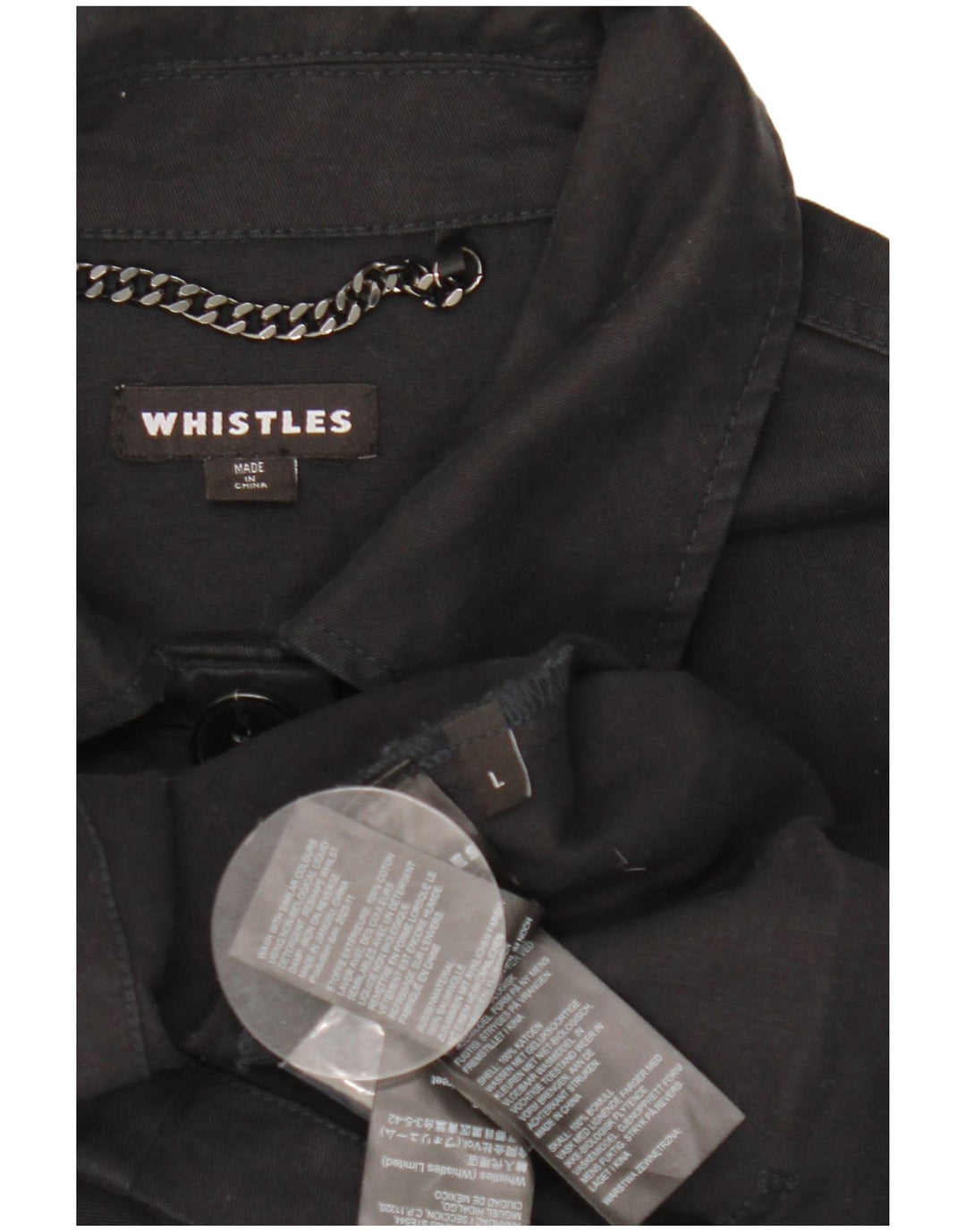 Женская оверсайз-куртка Whistle UK 16, большой черный хлопок