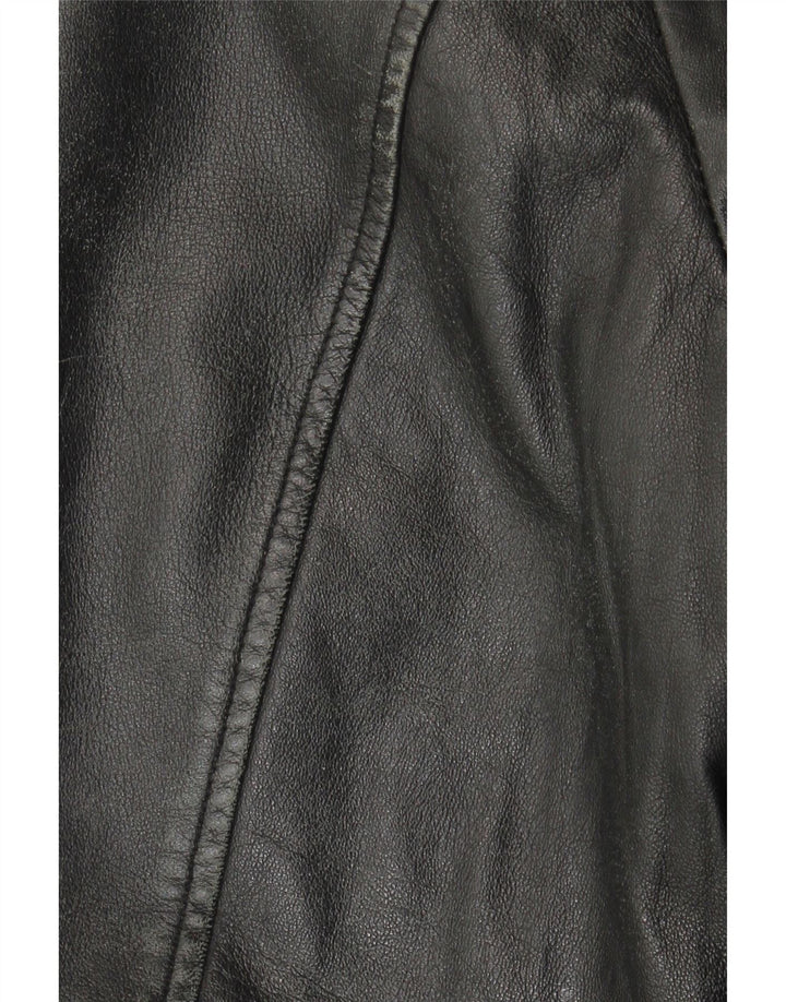 STONES Mens Leather Jacket IT 50 Large Black Leather Vintage Stones and Second-Hand Stones from Messina Hembry 