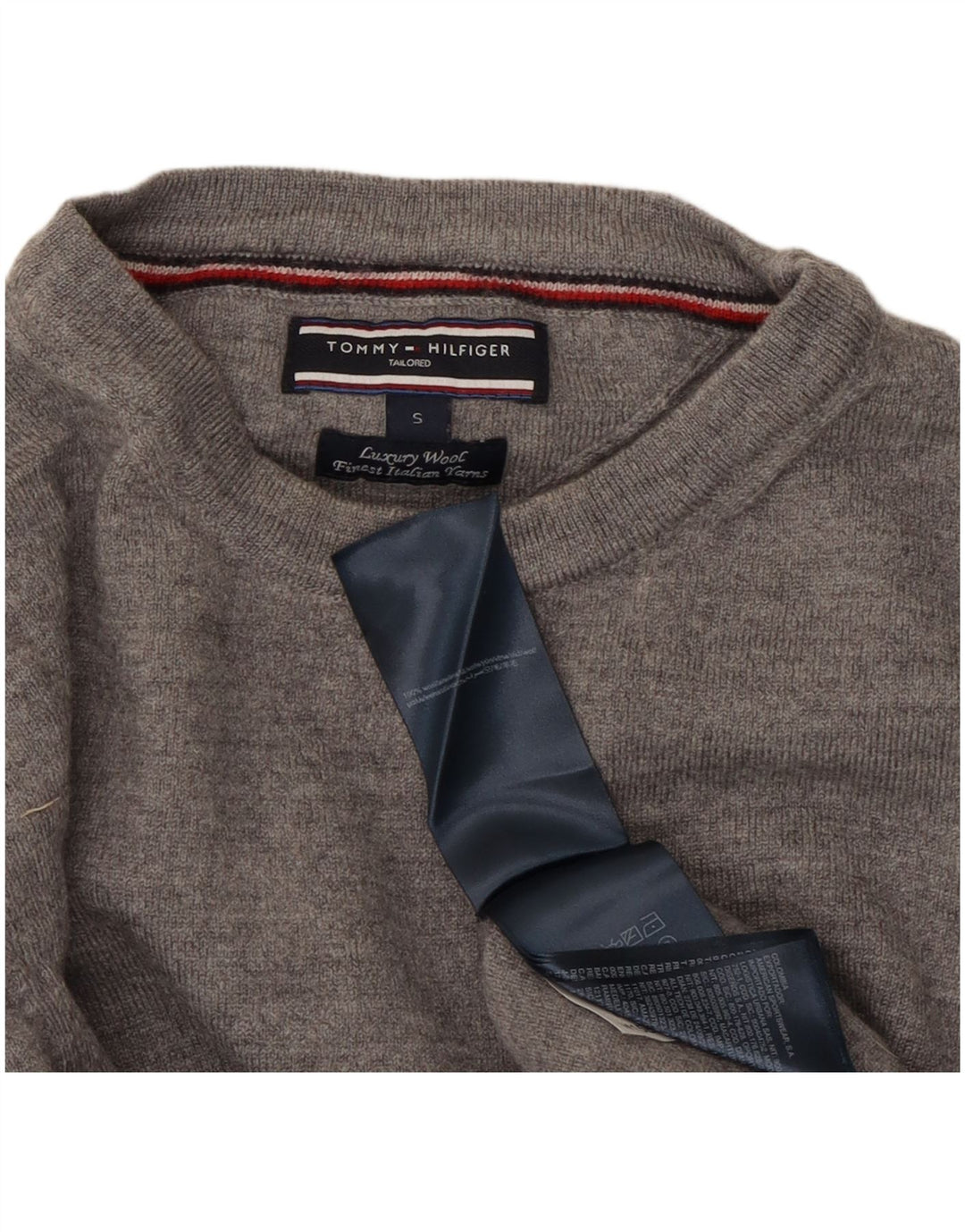 TOMMY HILFIGER Женский свитер с круглым вырезом UK 10, маленький серый