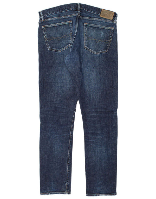 Джинсы мужские узкие POLO RALPH LAUREN W34 L32 синие, хлопок